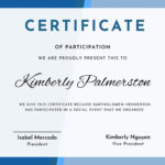 Free Custom Printable Attendance Certificate Templates | Canva Inside Free Printable Certificate Of Attendance Template