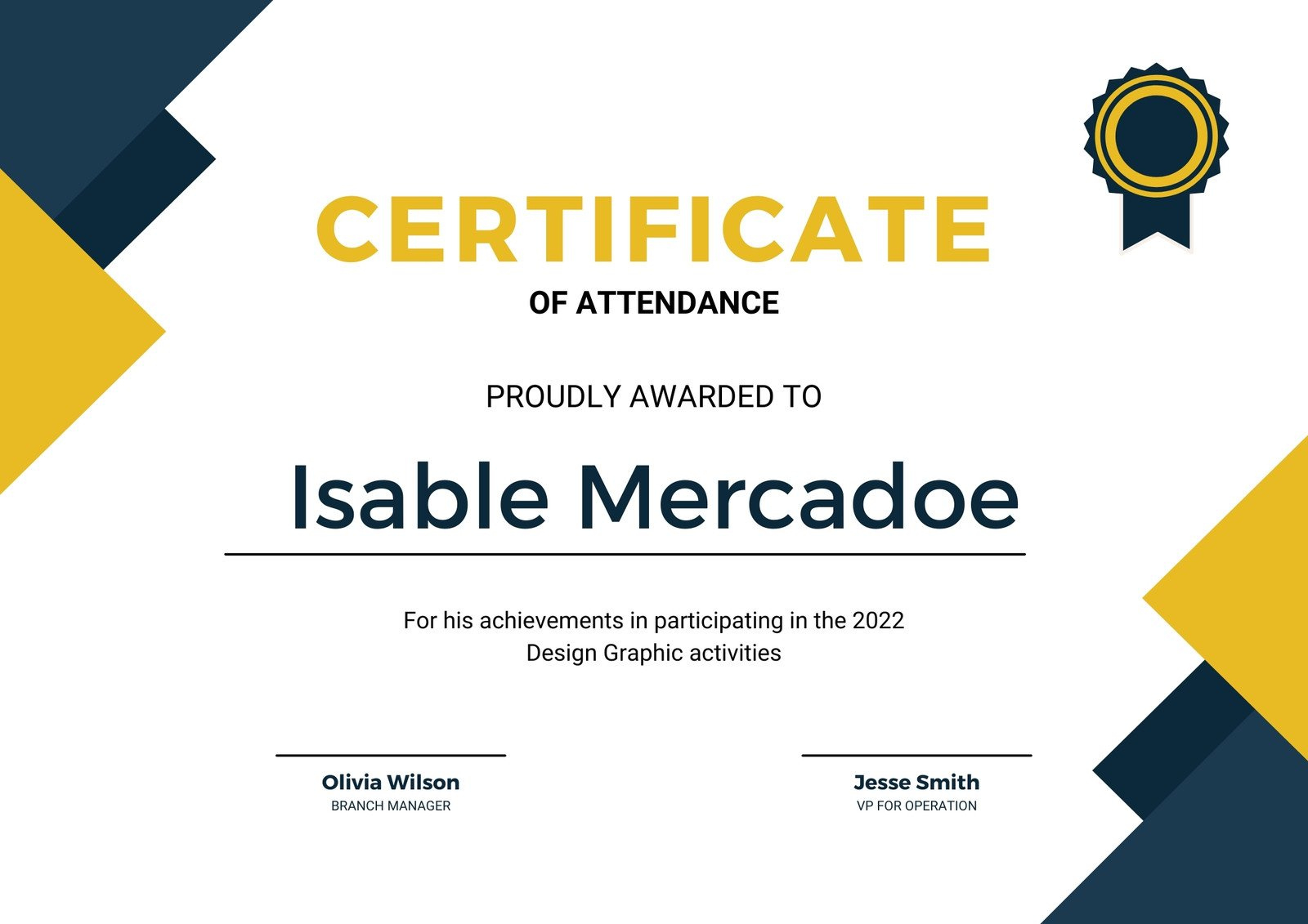 Free Custom Printable Attendance Certificate Templates | Canva intended for Free Printable Certificate Of Attendance Template