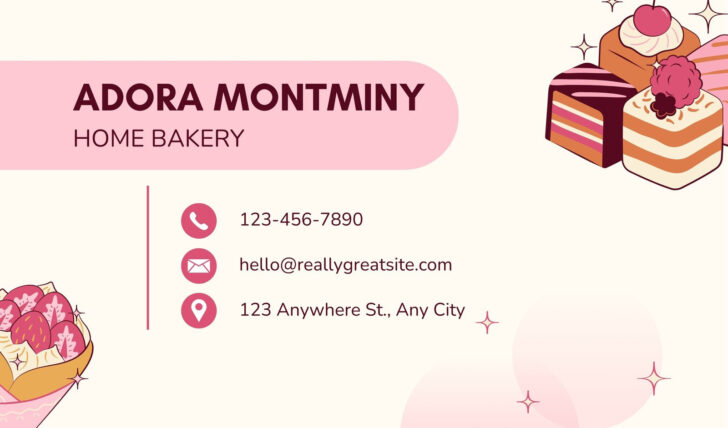 Free Printable Bakery Business Card Template
