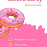 Free Custom Printable Bakery Business Cards | Canva With Free Printable Bakery Business Card Template