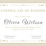 Free Custom Printable Baptismal Certificate Templates | Canva Inside Free Printable Baptism Certificates Template