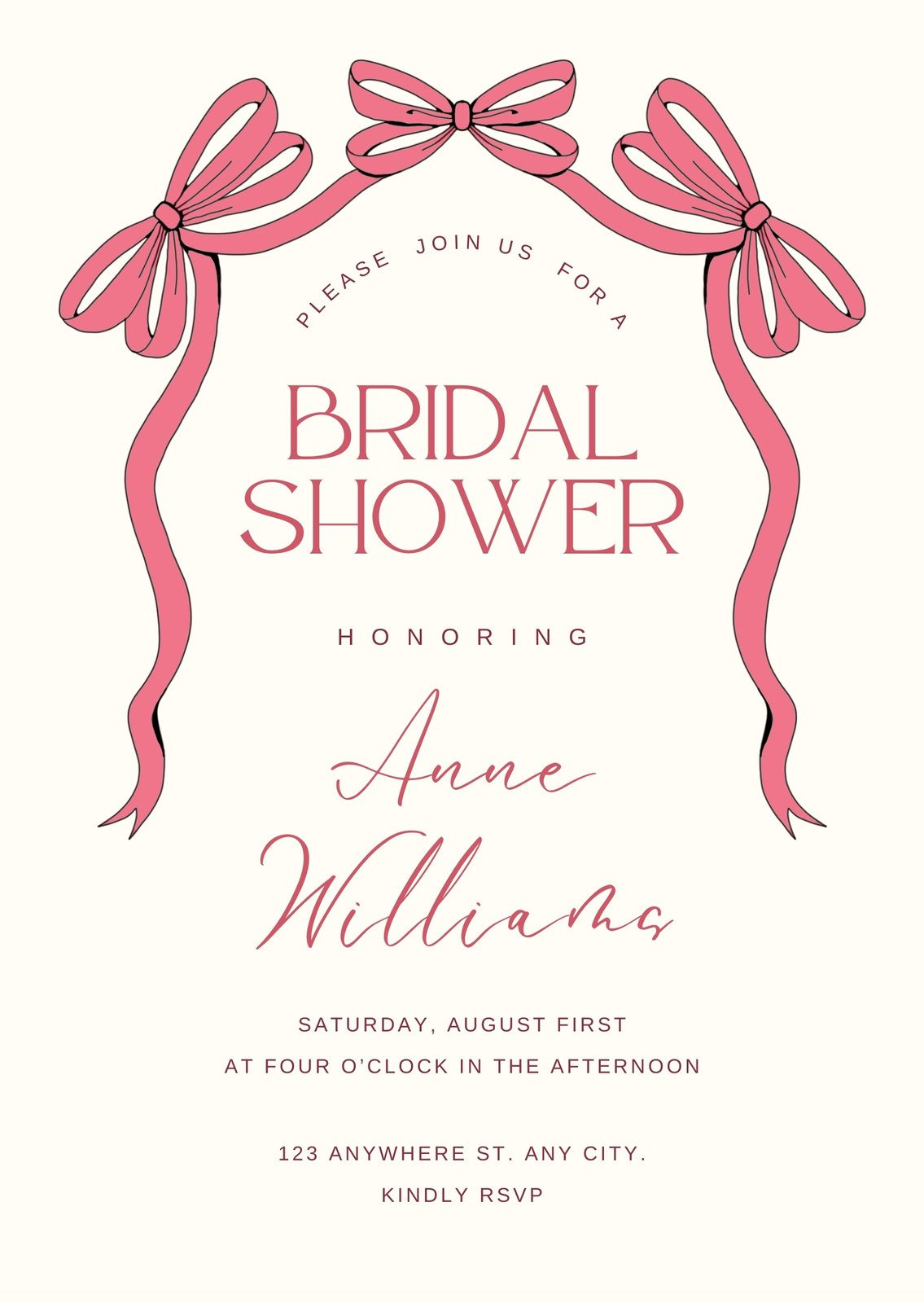 Free Custom Printable Bridal Shower Invitation Templates | Canva inside Free Printable Bridal Shower Banner Template