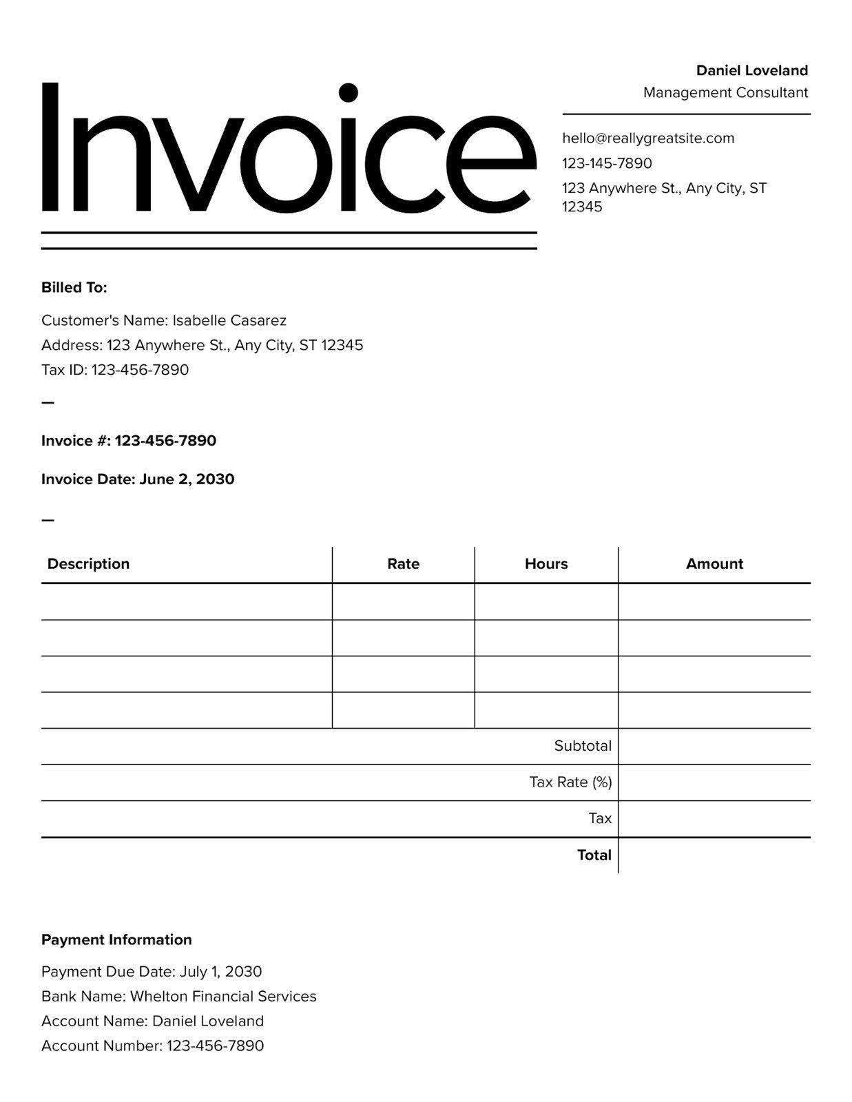 Free Custom Printable Business Invoice Templates | Canva regarding Free Printable Business Invoice Template