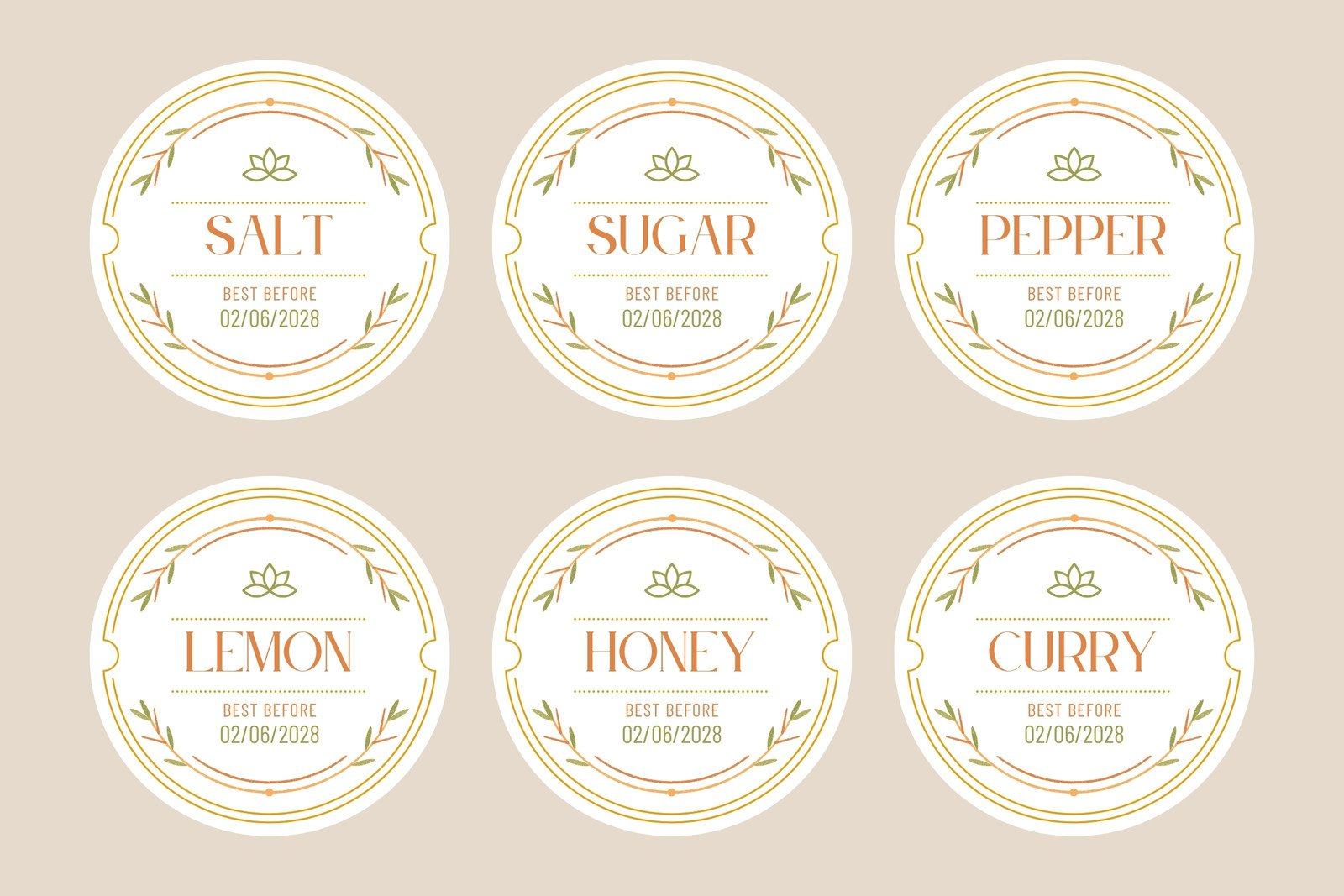 Free Custom Printable Food Label Templates | Canva with Free Printable Food Labels Template