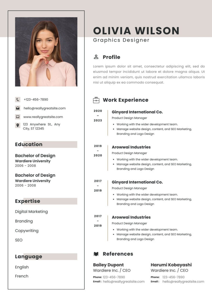 Free Printable Basic Resume Template