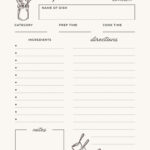 Free, Custom Printable Recipe Card Templates Online | Canva In Free Printable Full Page Recipe Template