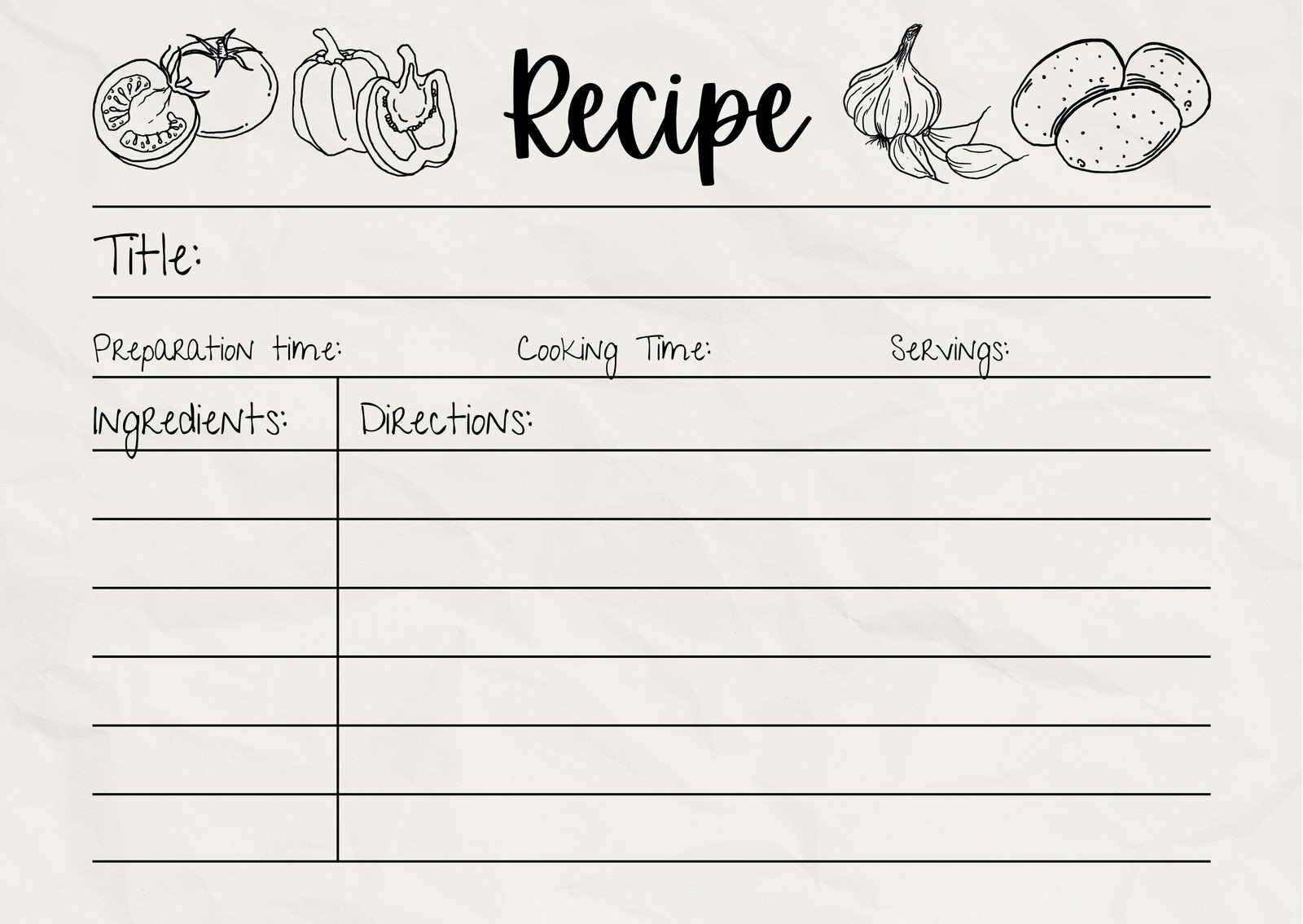 Free, Custom Printable Recipe Card Templates Online | Canva intended for Free Printable 4x6 Recipe Card Template