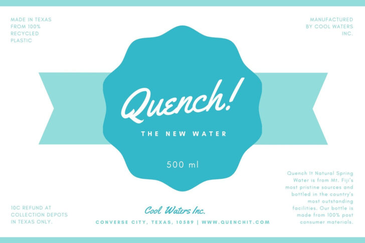 Free Printable Bottle Labels Template