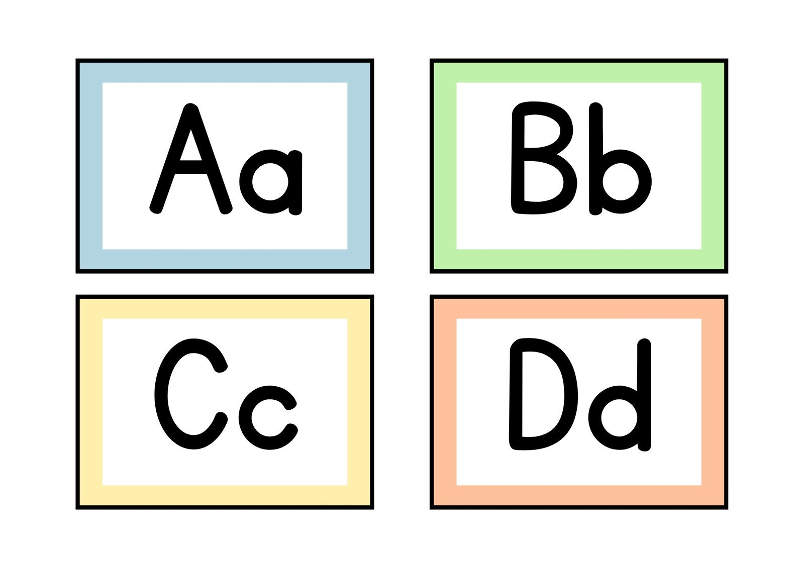 Free Customizable Alphabet Flashcard Templates | Canva in Free Printable Alphabet Letters Upper And Lower Case Template