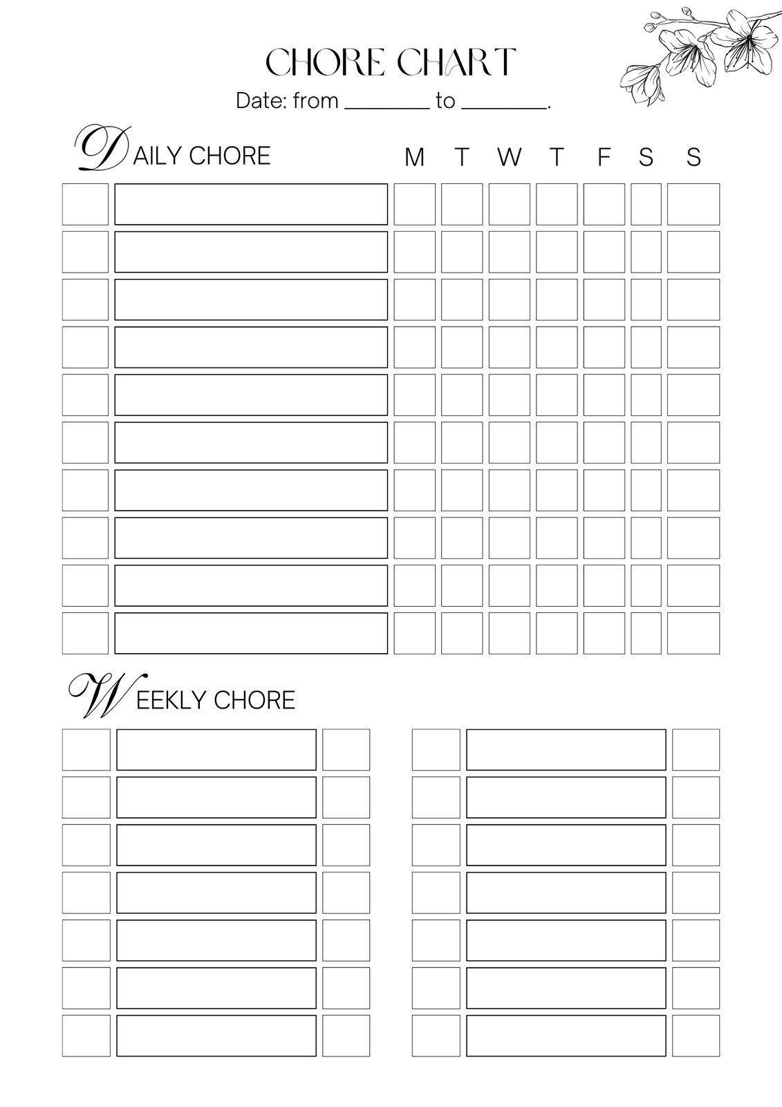 Free Customizable Chore Chart Templates To Print | Canva intended for Free Printable Customizable Chore Chart Template