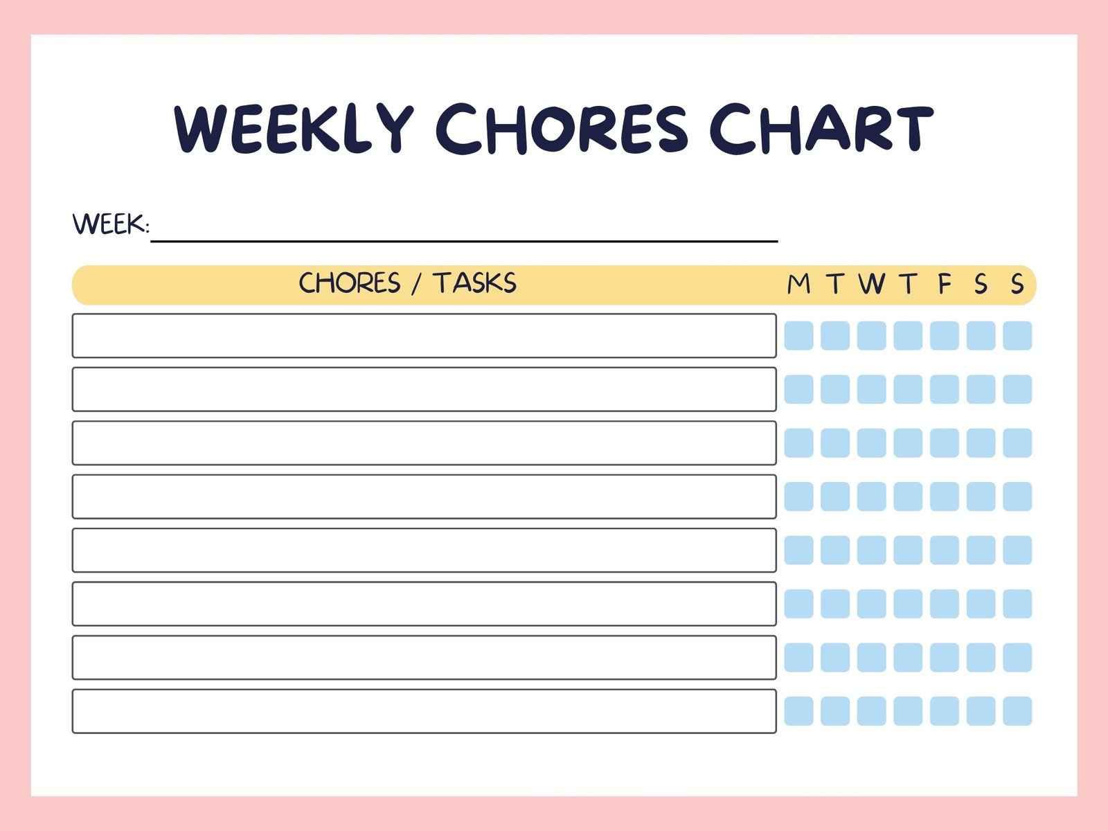 Free Customizable Chore Chart Templates To Print | Canva pertaining to Free Printable Customizable Chore Chart Template