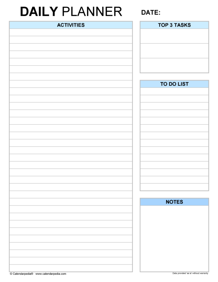 Free Printable Diary Pages Template