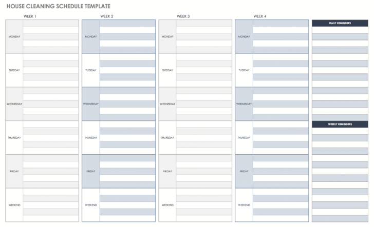 Free Printable Daily Work Schedule Template