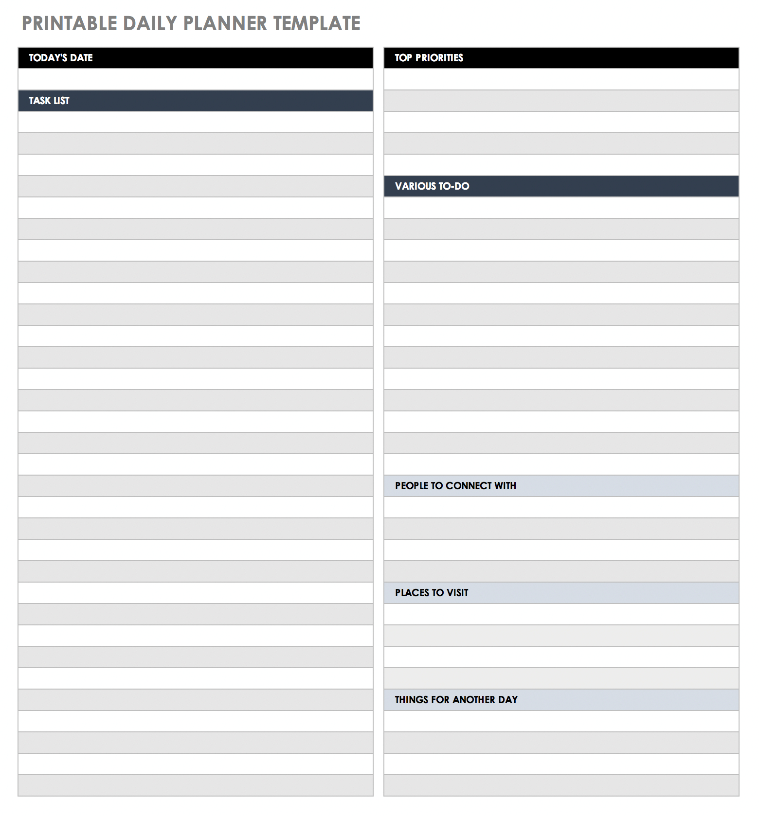 Free Daily Work Schedule Templates | Smartsheet in Free Printable Daily Work Schedule Template