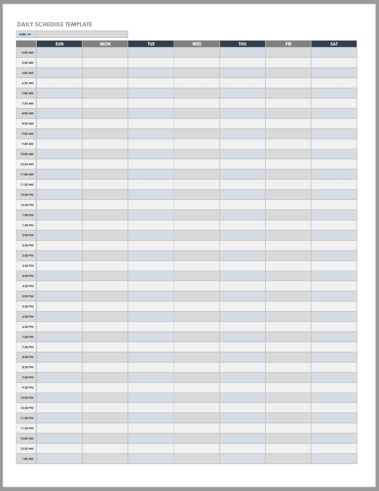 Free Daily Work Schedule Templates | Smartsheet with Free Printable Daily Work Schedule Template