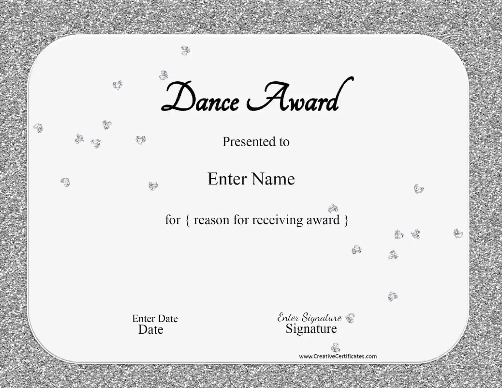 Free Dance Certificate Template - Customizable And Printable pertaining to Free Printable Dance Certificate Template
