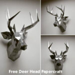 Free Deer Head Papercraft | Free Download With Regard To Free Printable Deer Head Template