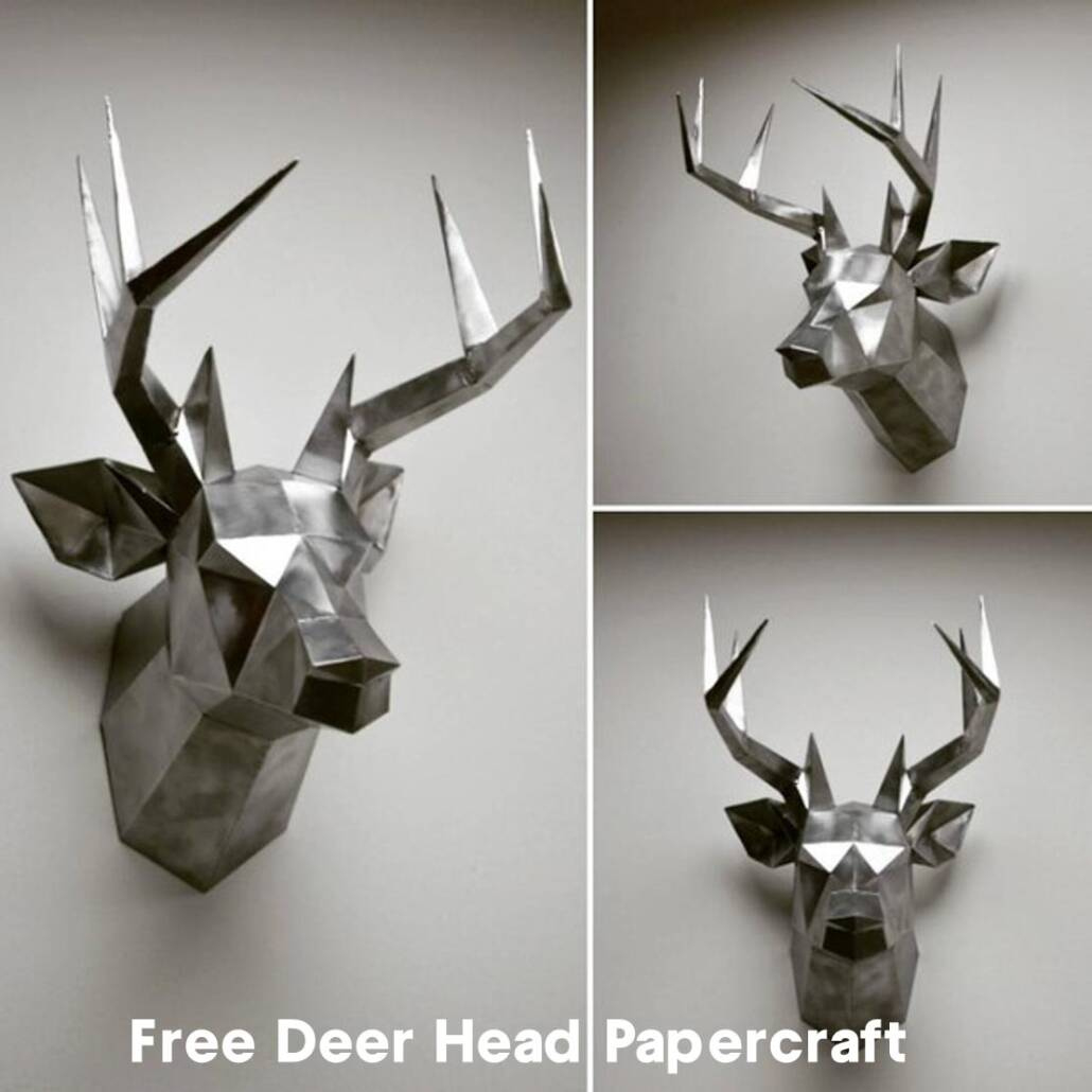 Free Deer Head Papercraft | Free Download with regard to Free Printable Deer Head Template