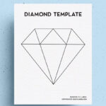 Free Diamond Template & Outline Printable Sheets   Crazy Laura For Free Printable 3D Diamond Template