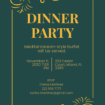 Free Dinner Invitation Templates, Editable And Printable Regarding Free Printable Dinner Party Invitation Template