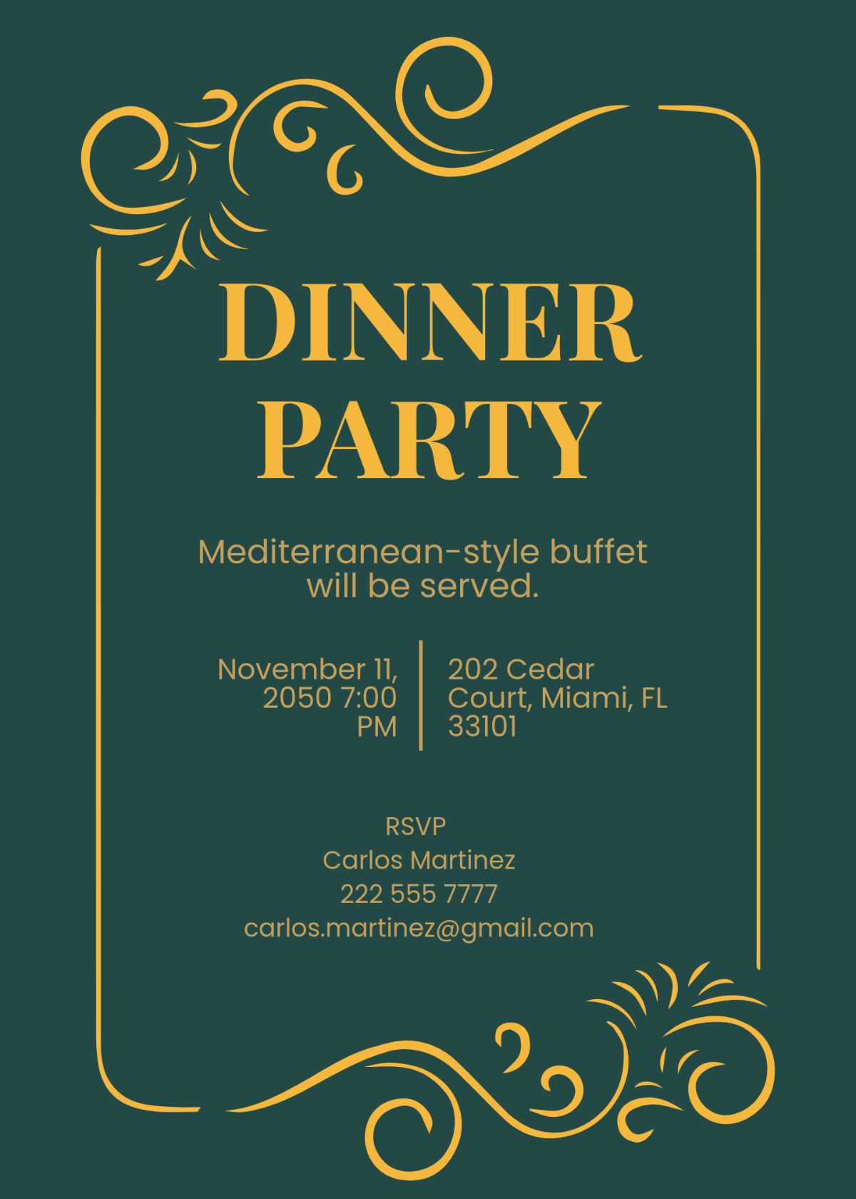 Free Dinner Invitation Templates, Editable And Printable with Free Printable Dinner Party Invitations Template