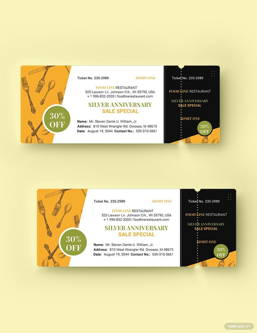 Free Dinner Ticket Templates, Editable And Printable throughout Free Printable Banquet Ticket Template