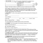 Free Disc Jockey (Dj) Services Contract   Pdf | Word – Eforms Regarding Free Printable Dj Contract Template