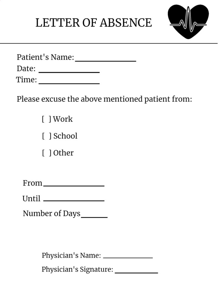 Free Printable Doctors Notes Template