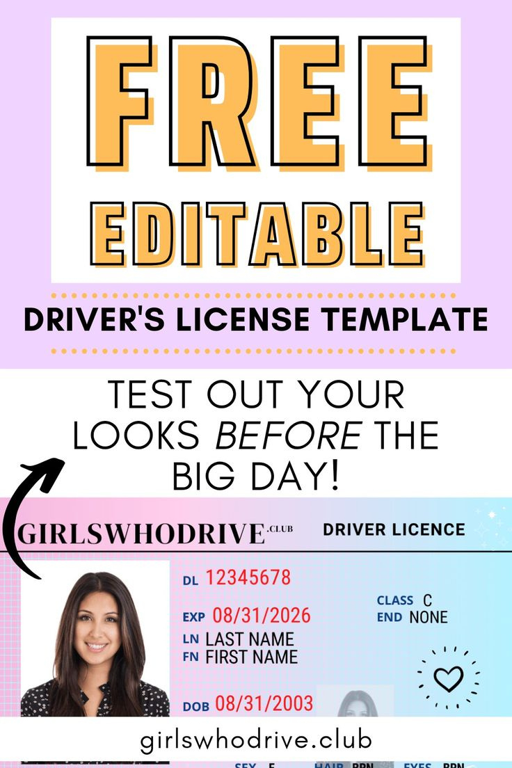 Free Driver&amp;#039;S License Template in Free Printable Drivers License Template