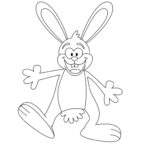 Free Easter Bunny Template / Easter Bunny Clipart And Coloring Pages Inside Free Printable Easter Bunny Template