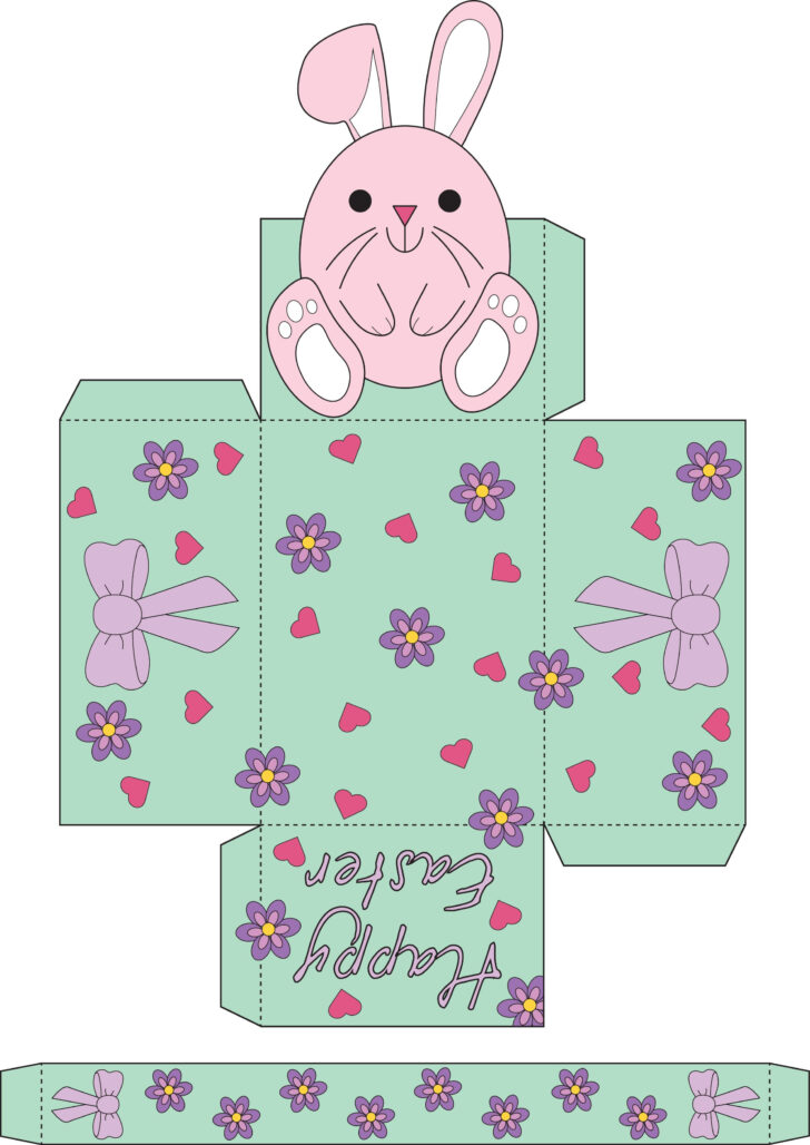 Free Printable Easter Bunny Basket Template