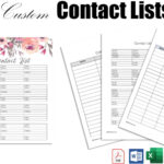 Free Editable Contact List Template | Editable Pdf, Word, Image Inside Free Printable Address Book Template Microsoft