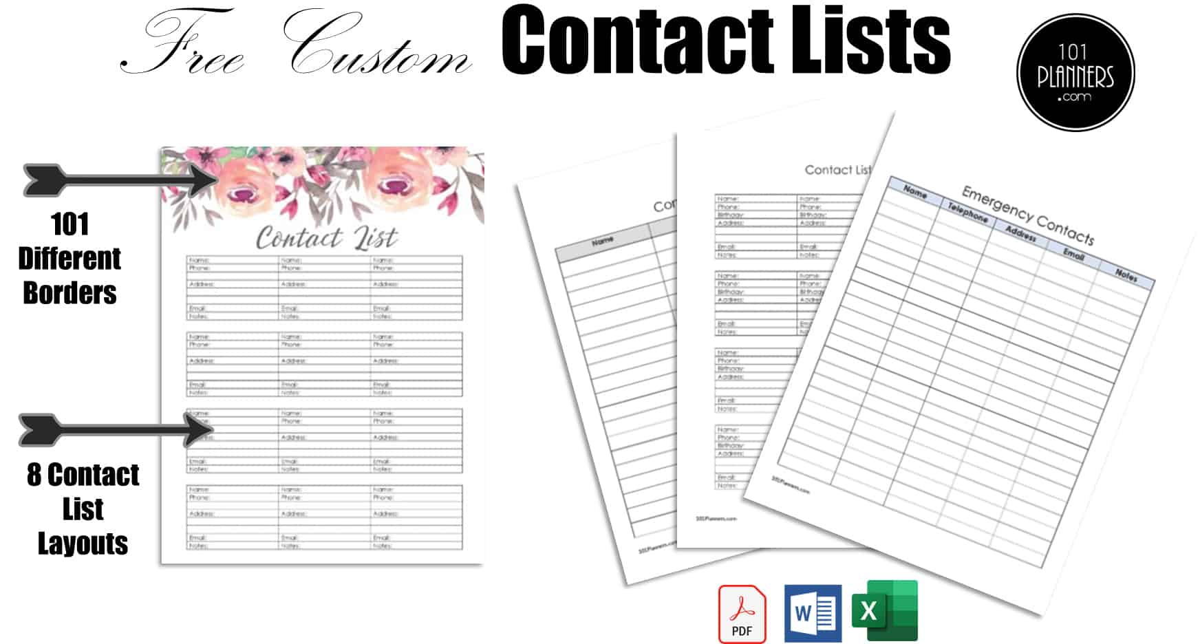 Free Editable Contact List Template | Editable Pdf, Word, Image inside Free Printable Address Book Template Microsoft