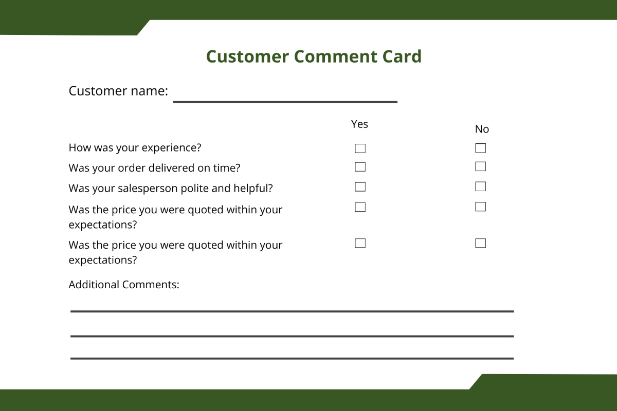 Free Editable Customer Comment Card Template To Edit Online within Free Printable Comment Card Template