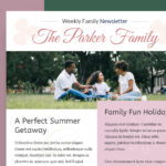 Free Editable Online Elegant Family Newsletter Template – Free Pertaining To Free Printable Family Newsletter Template