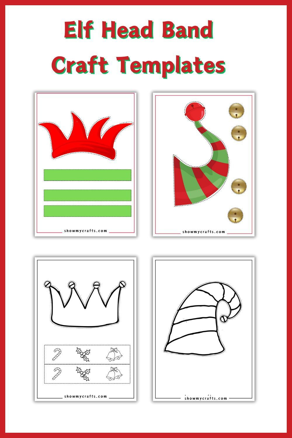 Free Elf Headband Template with Free Printable Elf Hat Template