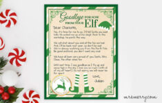 Free Elf On The Shelf Goodbye Letter Printable | Mrs. Merry in Free Printable Elf on the Shelf Goodbye Letter Template