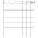 Free Employee Sign In Sheet Template   Pdf | Word – Eforms Throughout Free Printable Employee Sign In Sheet Template