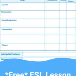 Free* Esl Lesson Plan Template With Free Printable Esl Lesson Plan Template