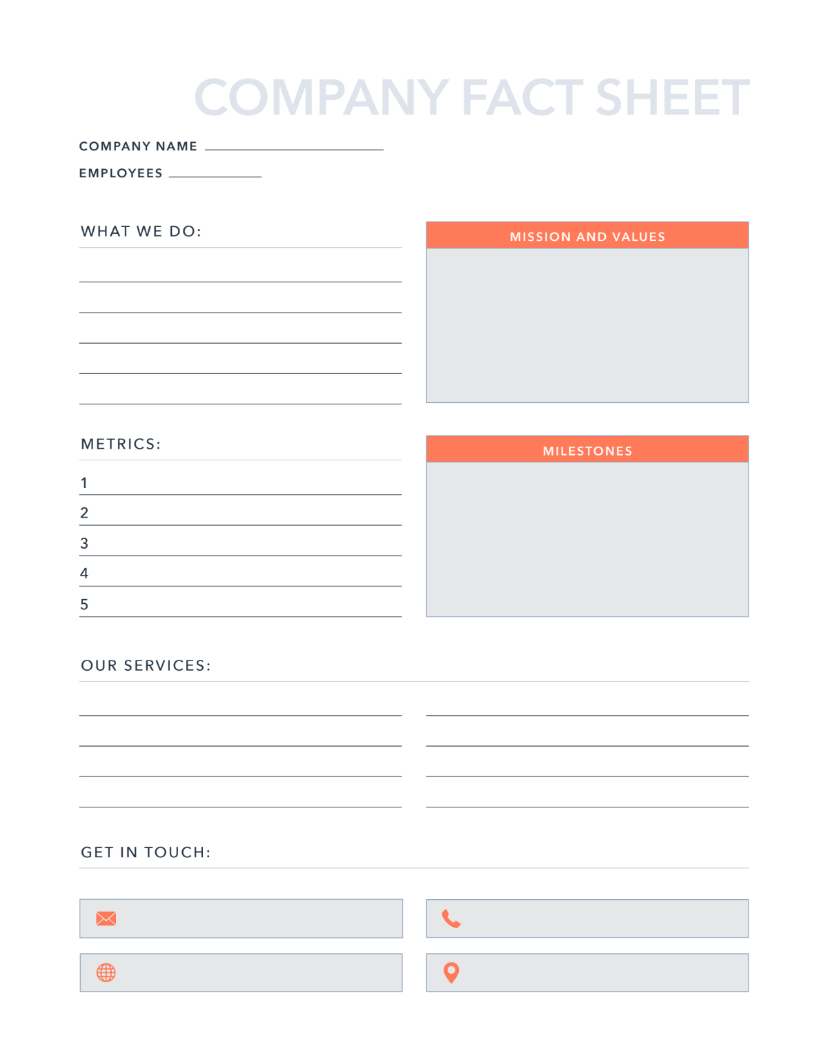 Free Fact Sheet Template For Word | Pdf | Hubspot in Free Printable Fact File Template
