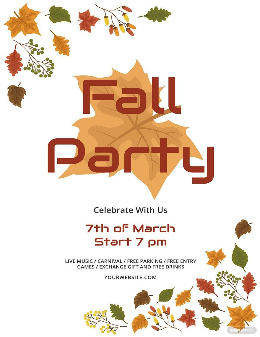 Free Fall Flyer Templates, Editable And Printable with Free Printable Fall Flyer Template