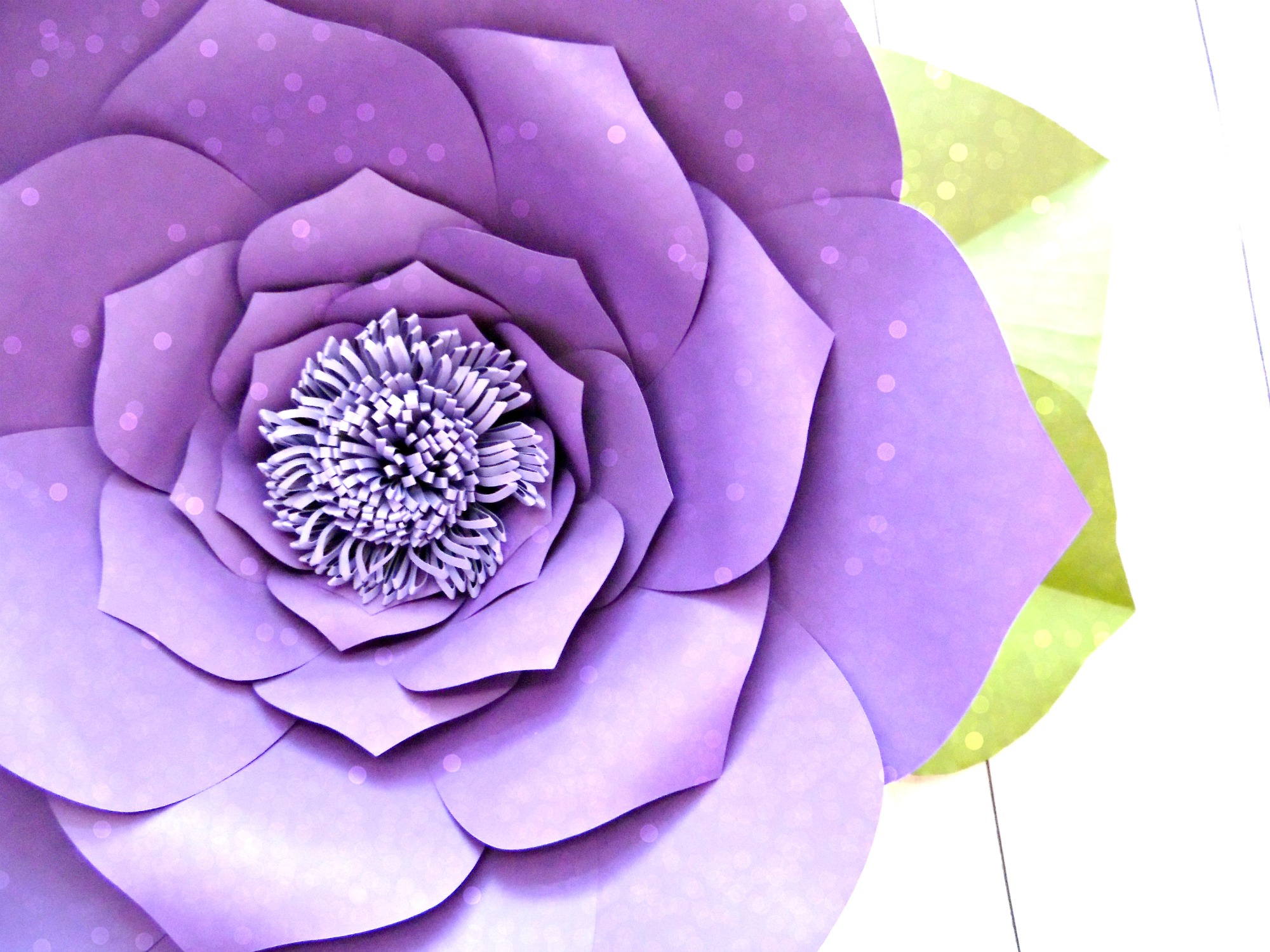 Free Flower Template: How To Make Large Paper Flowers for Free Printable Giant Flower Template