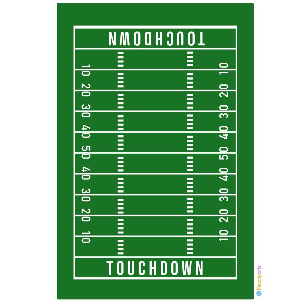 Free Football Field Clipart (Royalty-Free) | Pearly Arts for Free Printable Football Field Template