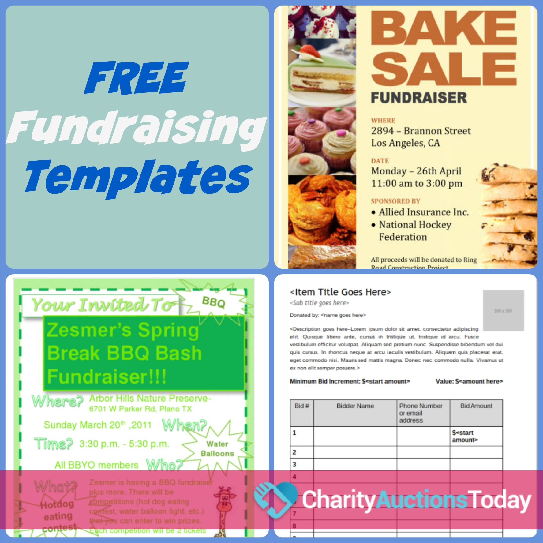 Free Fundraiser Flyer Template | Charityauctionstoday with Free Printable Fundraiser Flyer Template