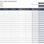 Free General Ledger Templates | Smartsheet In Free Printable General Ledger Template