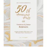 Free Golden 50Th Anniversary Invitation Template | Thegoodocs Pertaining To Free Printable 50Th Anniversary Invitation Template
