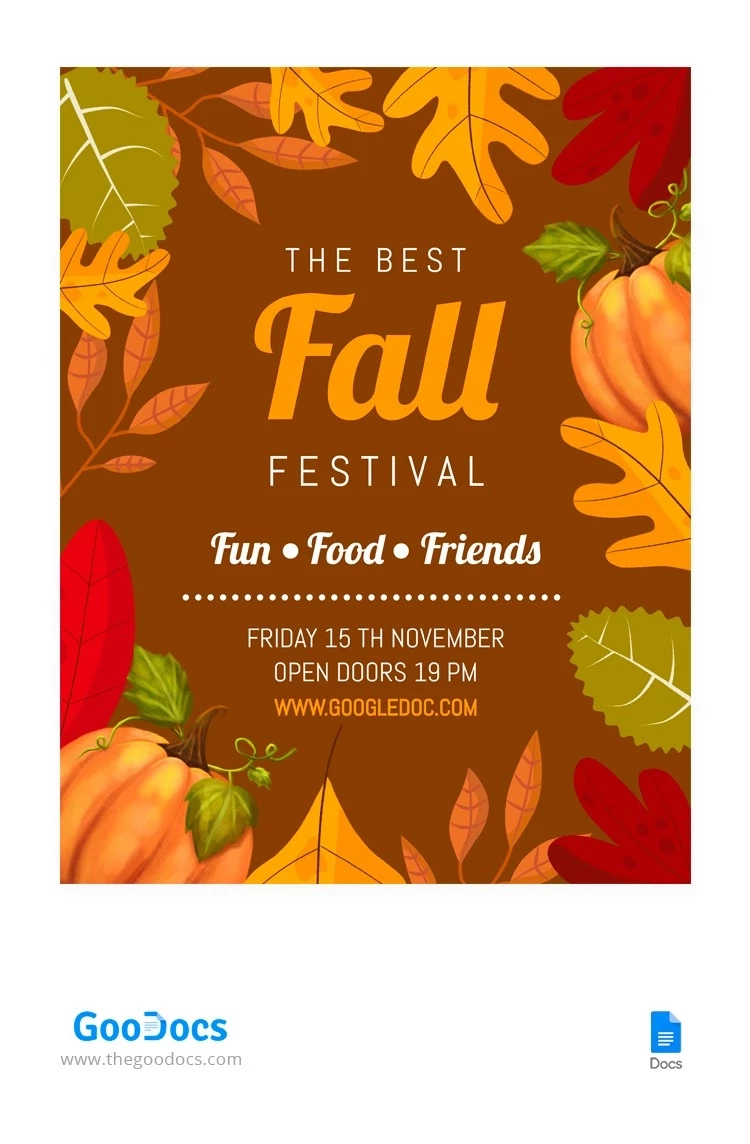 Free Illustrated Fall Festival Invitation Template | Thegoodocs for Free Printable Fall Invitation Template