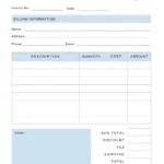 Free Invoice Template Blank Printable | Download With Free Printable Billing Invoice Template