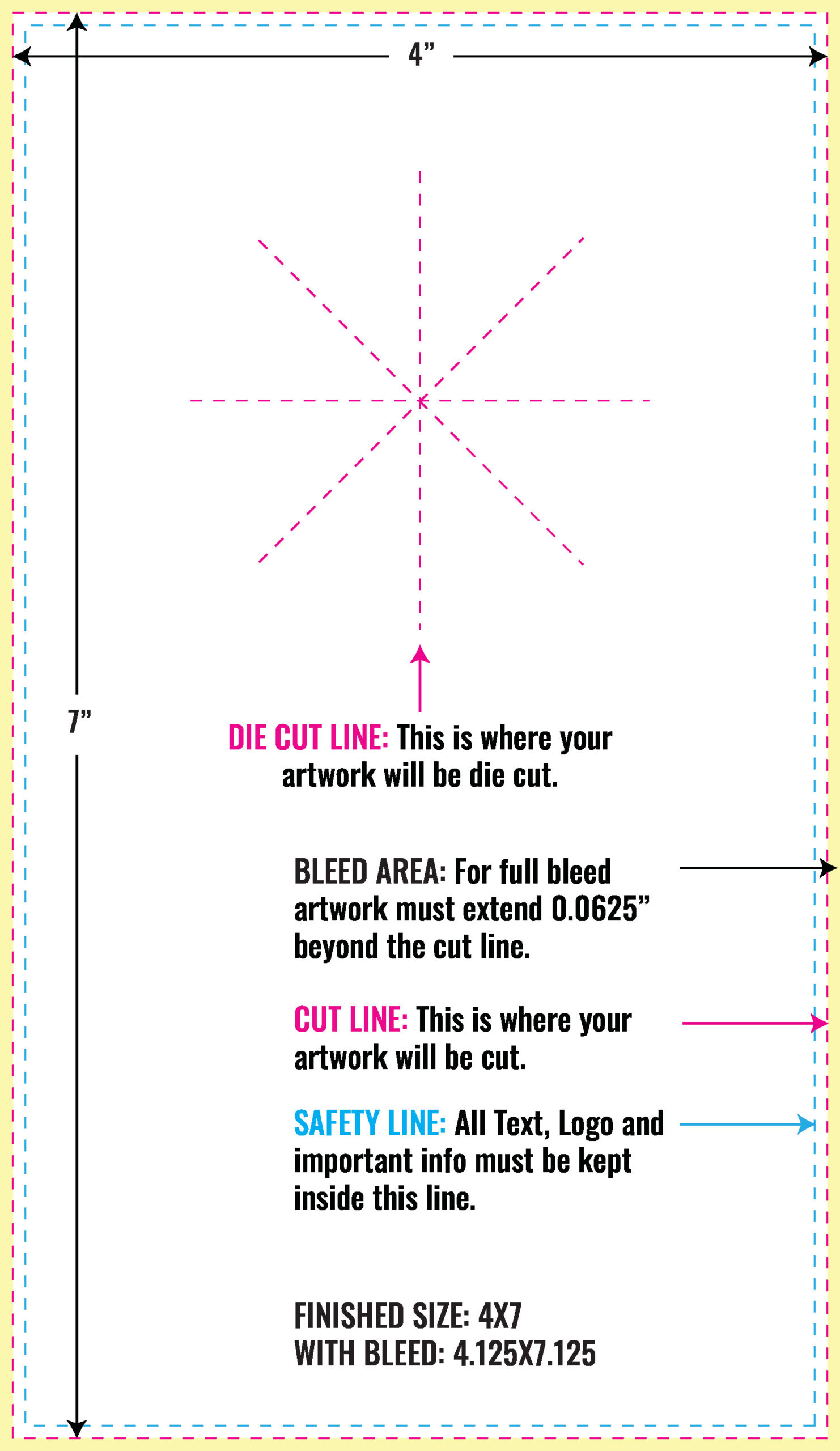 Free Layout Guidelines For Door Hanger | Printmagic | Starburst regarding Free Printable Door Hanger Template