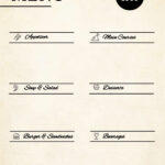 Free Menu Templates, Editable And Printable For Free Printable Blank Restaurant Menu Template
